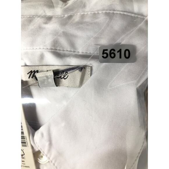 Madewell Easy Y Neck Button Up Shirt White NWT S - Picture 8 of 8